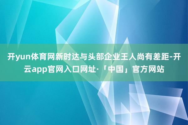 开yun体育网新时达与头部企业王人尚有差距-开云app官网入口网址·「中国」官方网站